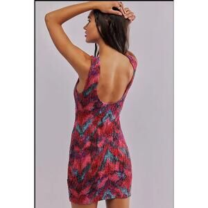 Free People  marigold mini dress - tropical combo Low Back